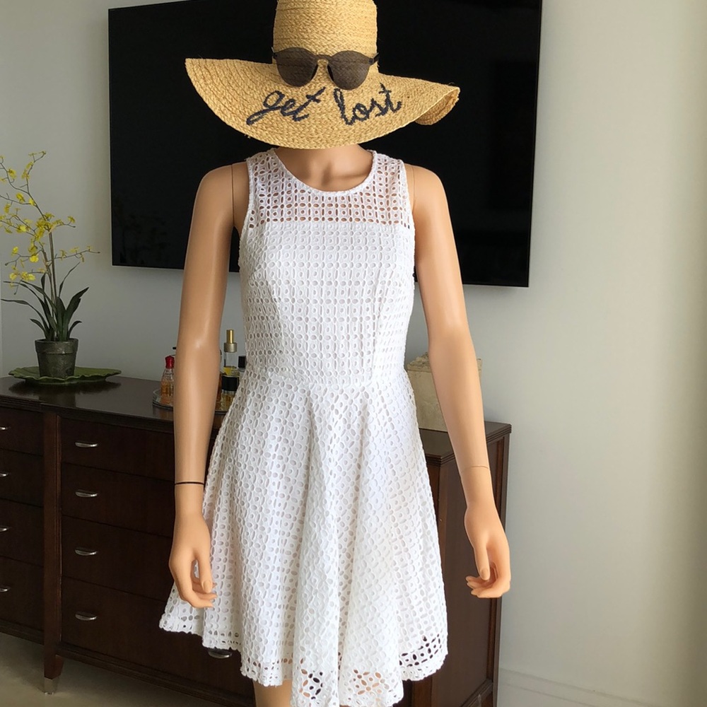 WHITE EYELET DRESS